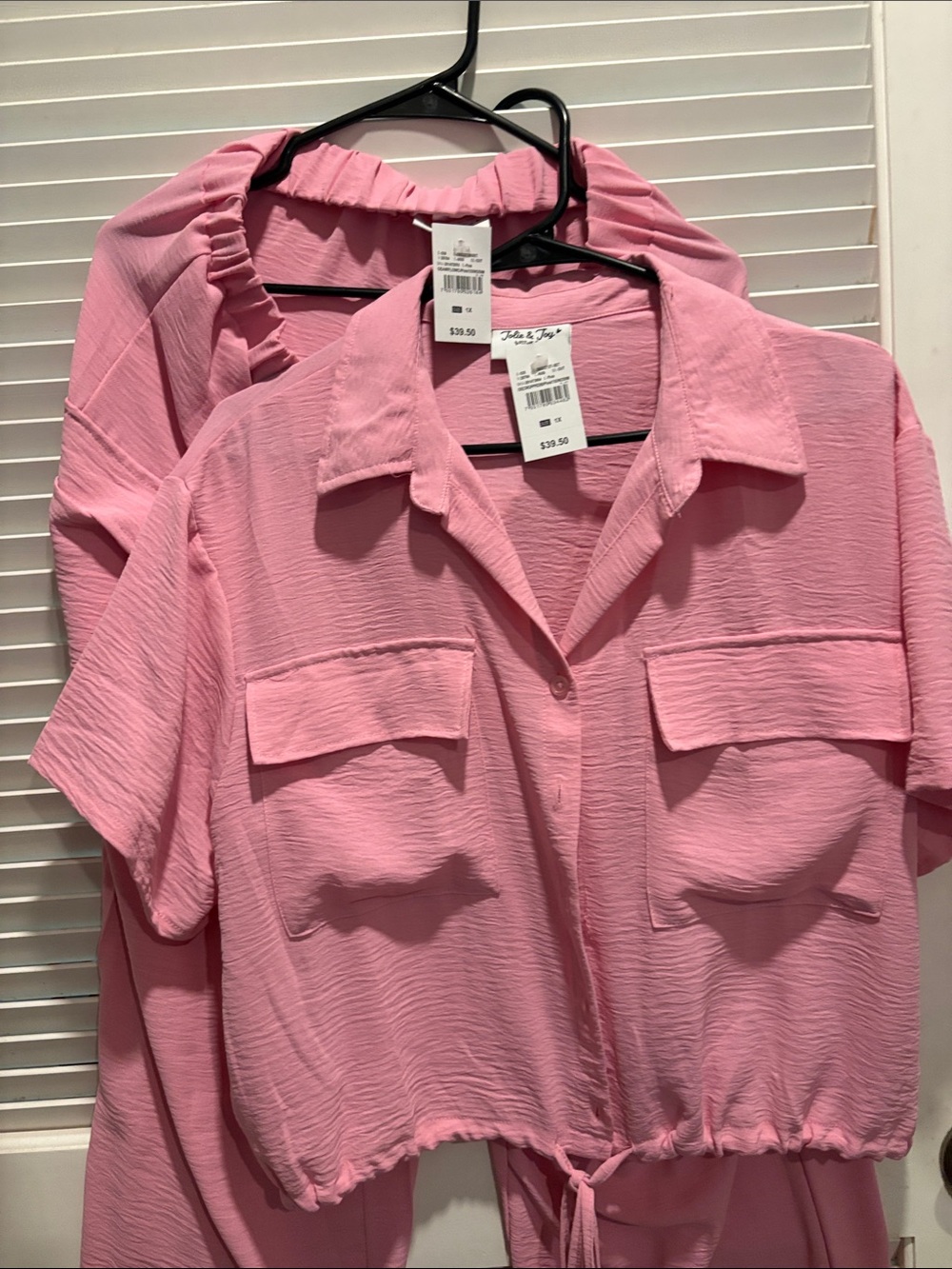 Ashley Stewart Pink Two-Piece Relaxed Jogger Set - Picture 3 of 3